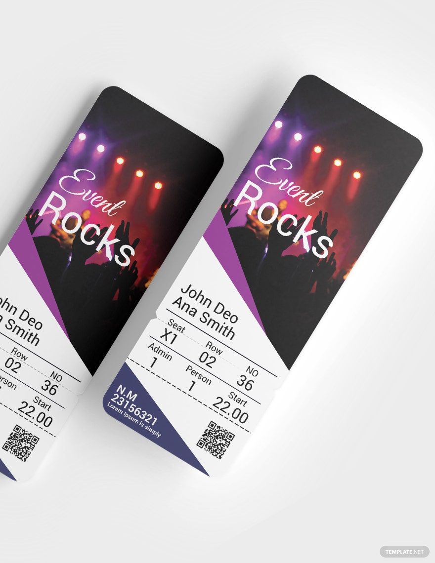 Rock Party Ticket Template