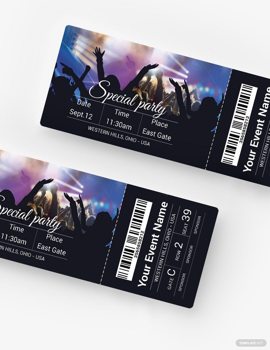 Special Party Ticket Template