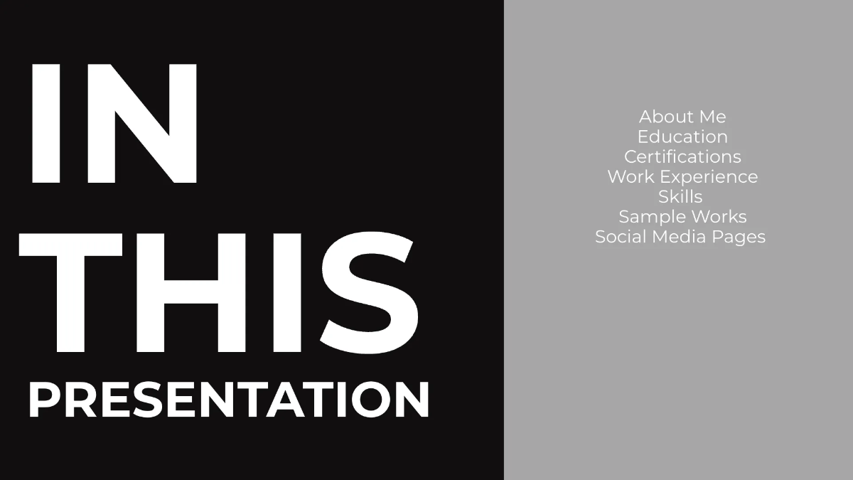 Free Art Director Portfolio Presentation Template to Edit Online