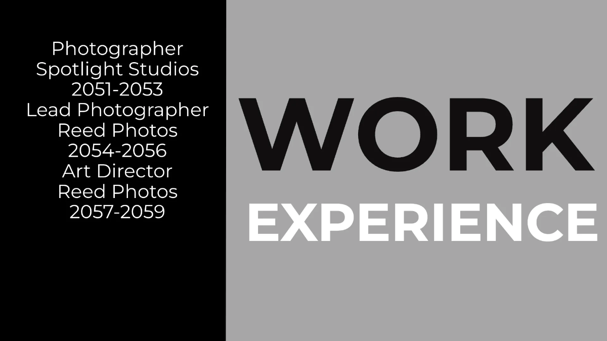 Free Art Director Portfolio Presentation Template to Edit Online