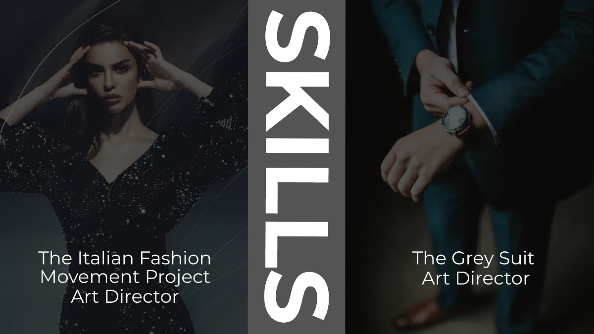 Free Art Director Portfolio Presentation Template to Edit Online