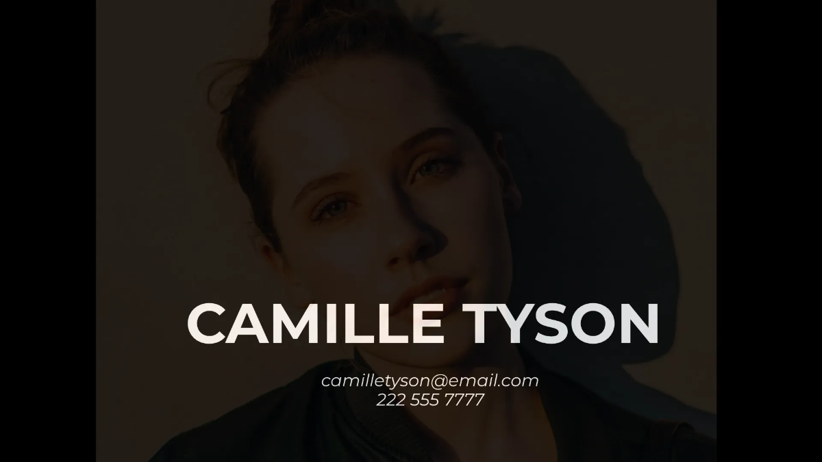 Free Art Director Portfolio Presentation Template to Edit Online