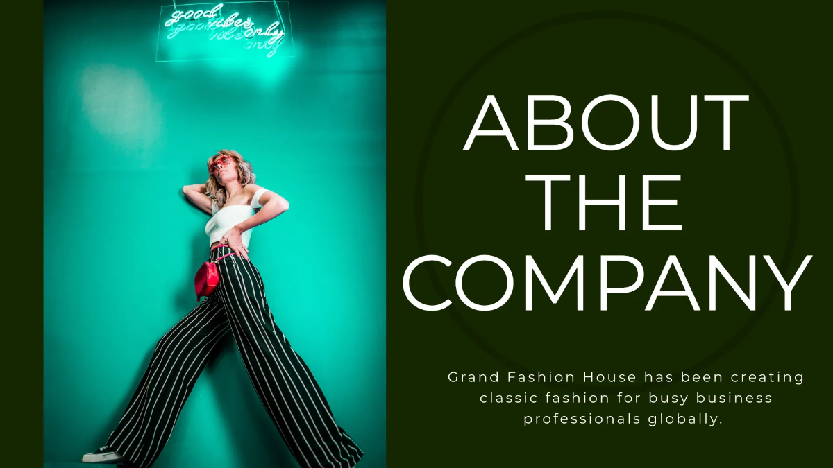 Free Fashion Show Business Plan Presentation Template to Edit Online