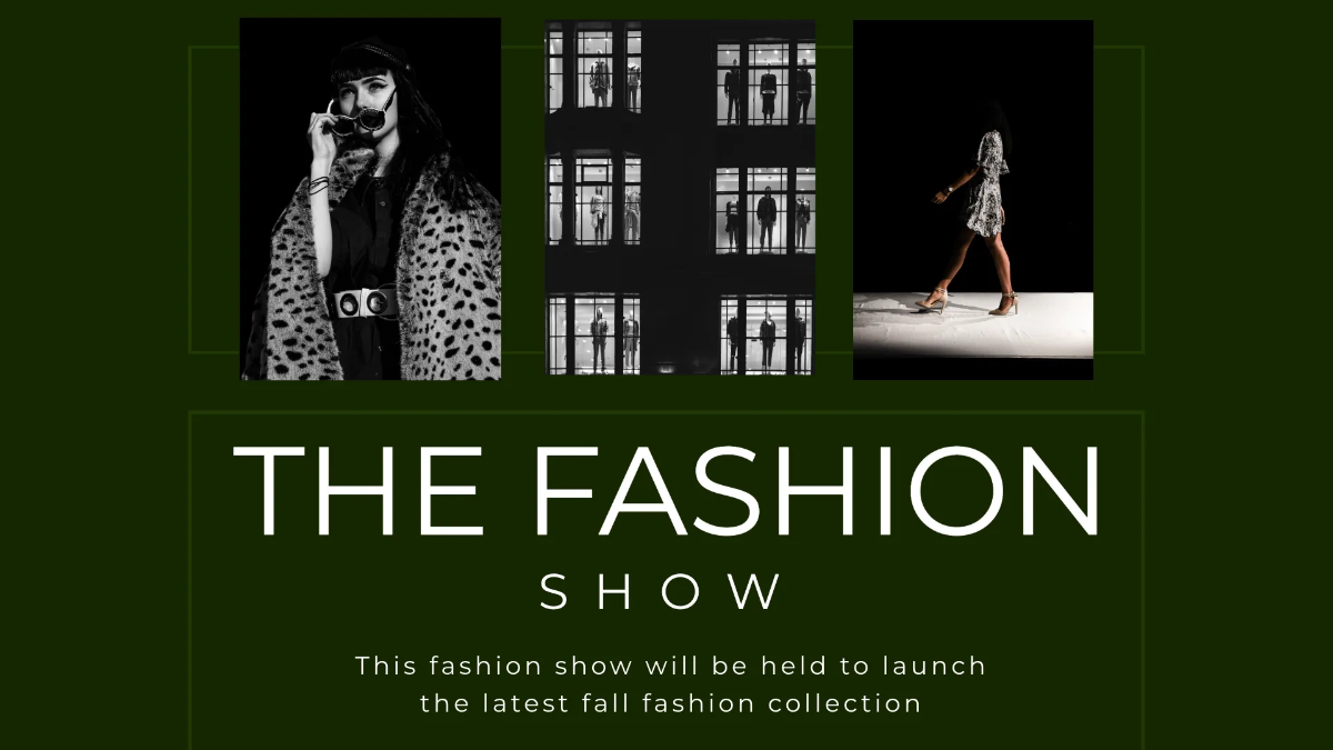 Free Fashion Show Business Plan Presentation Template to Edit Online