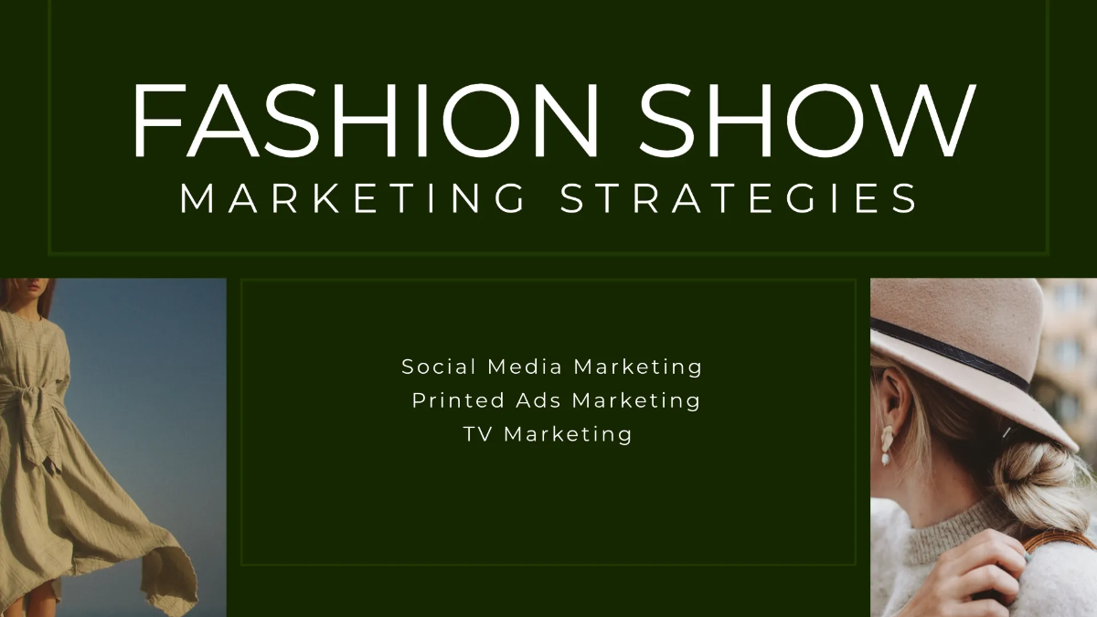 Free Fashion Show Business Plan Presentation Template to Edit Online
