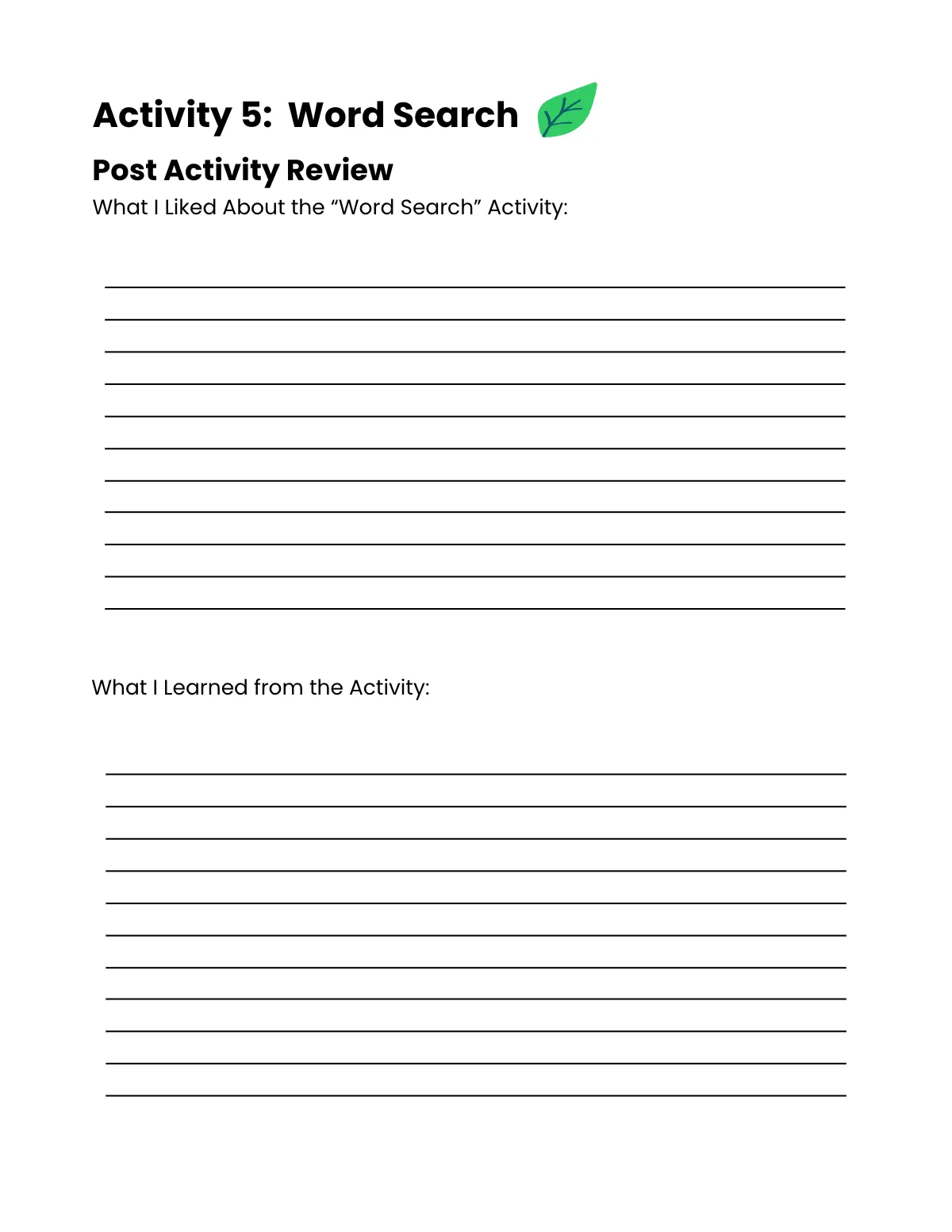 Free Spring Workbook Template to Edit Online