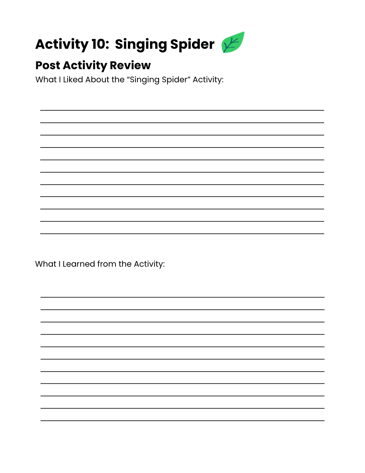Free Spring Workbook Template to Edit Online