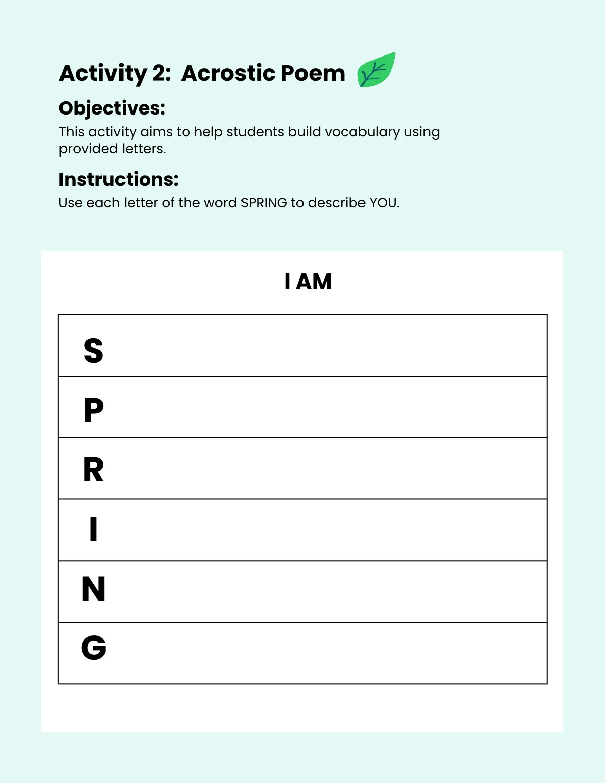 Free Spring Workbook Template to Edit Online