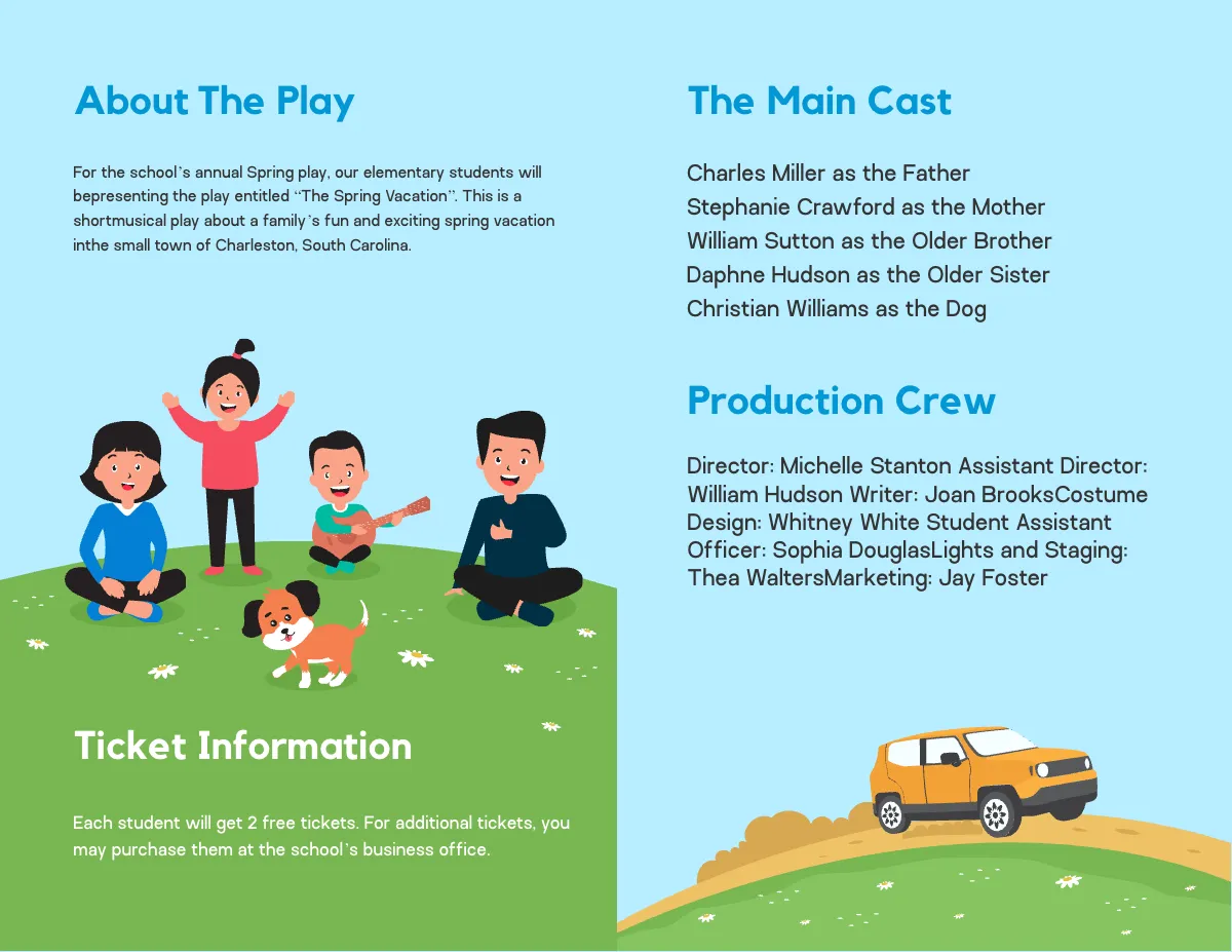 Free Spring Brochure Template to Edit Online