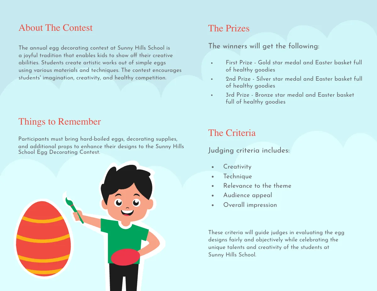 Free Easter Brochure Template to Edit Online