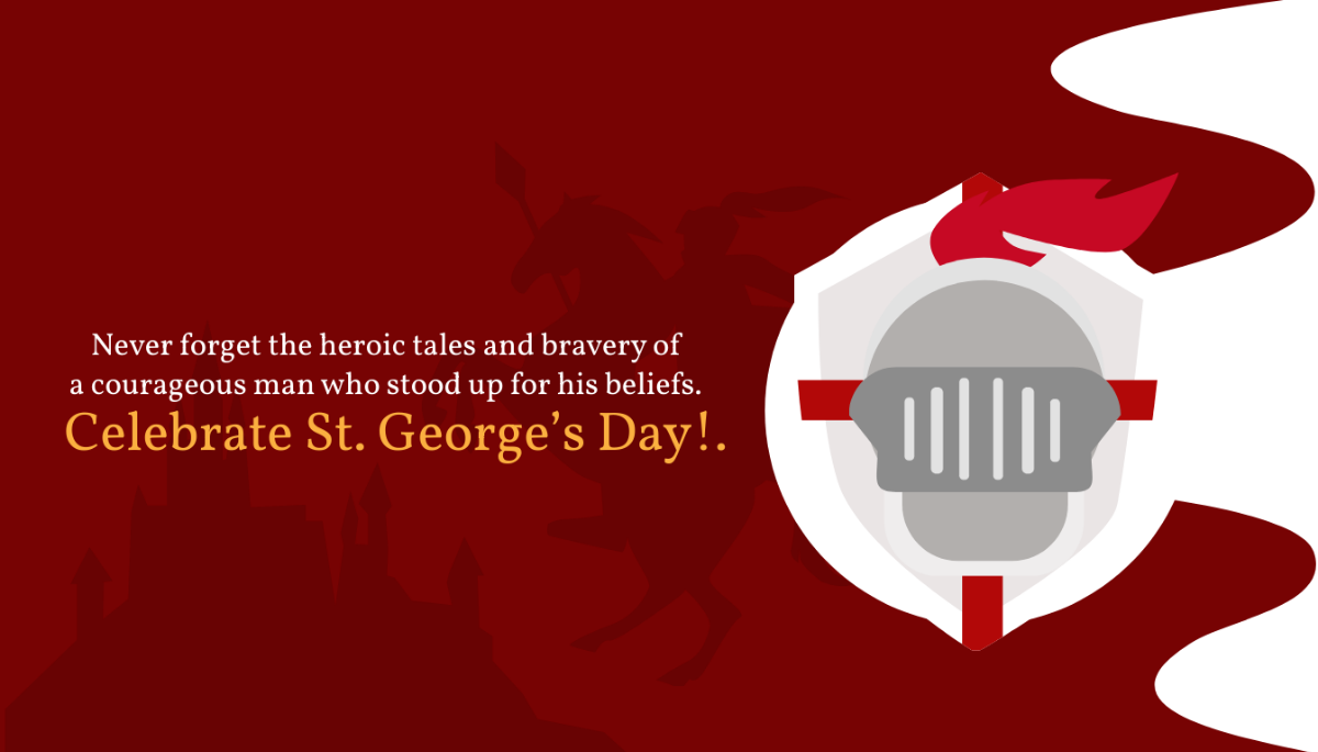 St. George's Day Card Template