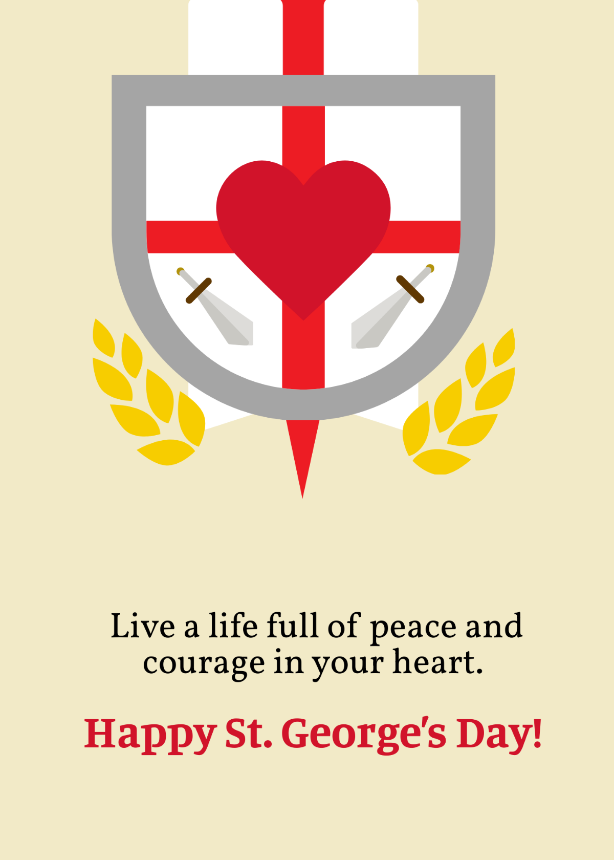 Free St. George's Day Greeting Template