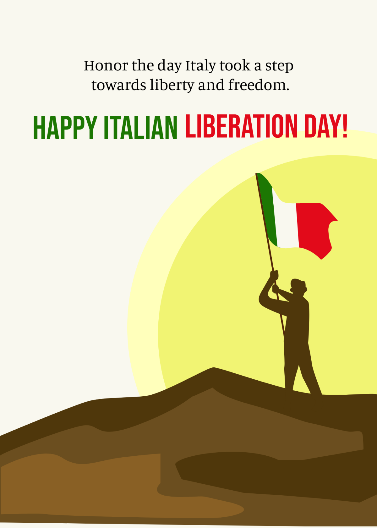 Italy Liberation Day Greeting Template