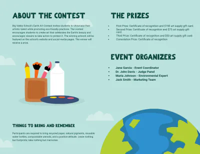 Free Earth Brochure Template to Edit Online