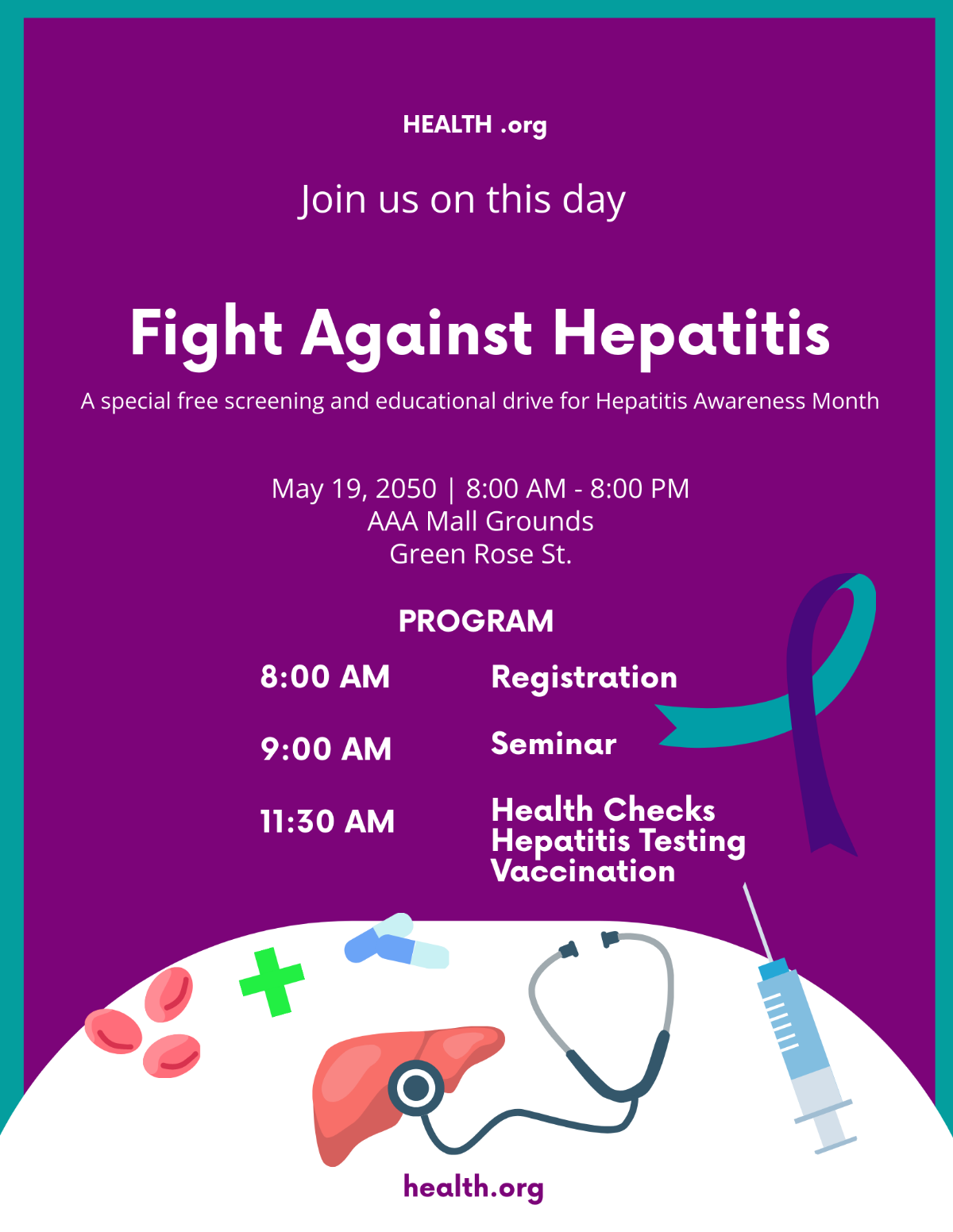 Free Hepatitis Awareness Month Program Template