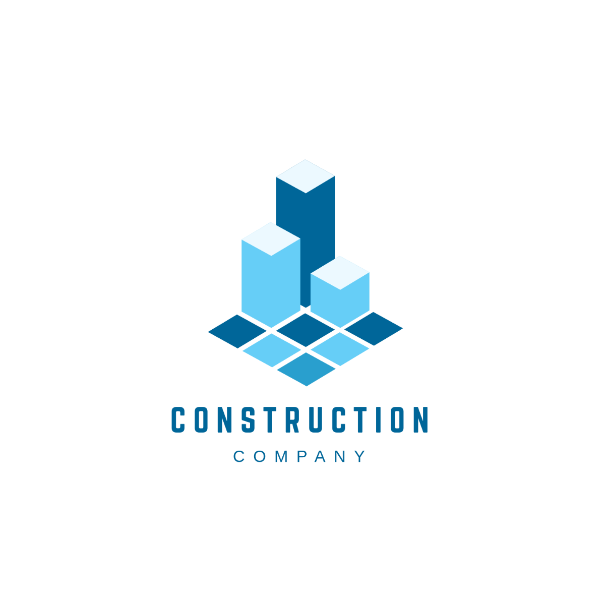 Construction  Building Blocks Logo Template