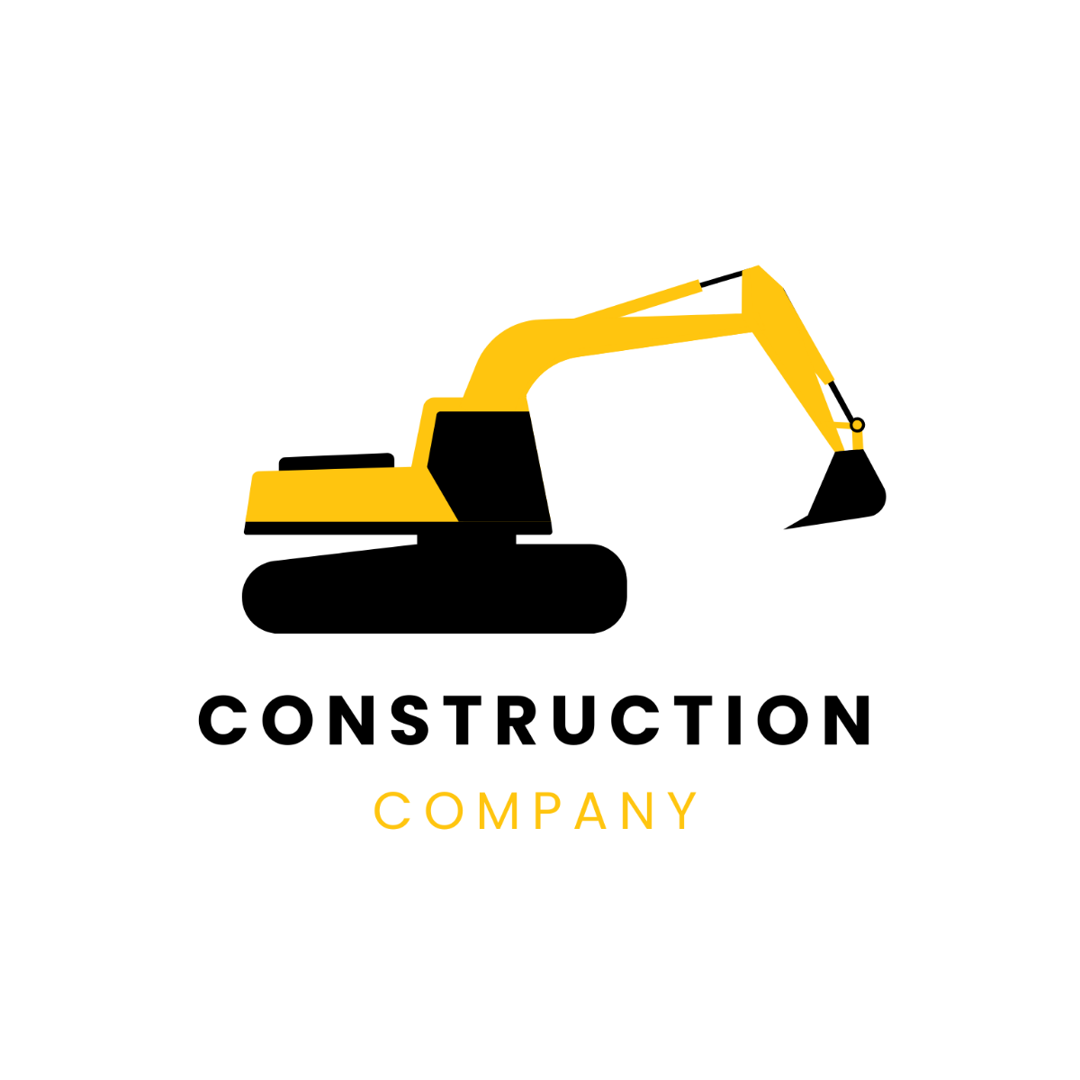 Construction Earthmoving Equipment Logo Template