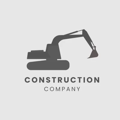Free Construction Earthmoving Equipment Logo Template to Edit Online