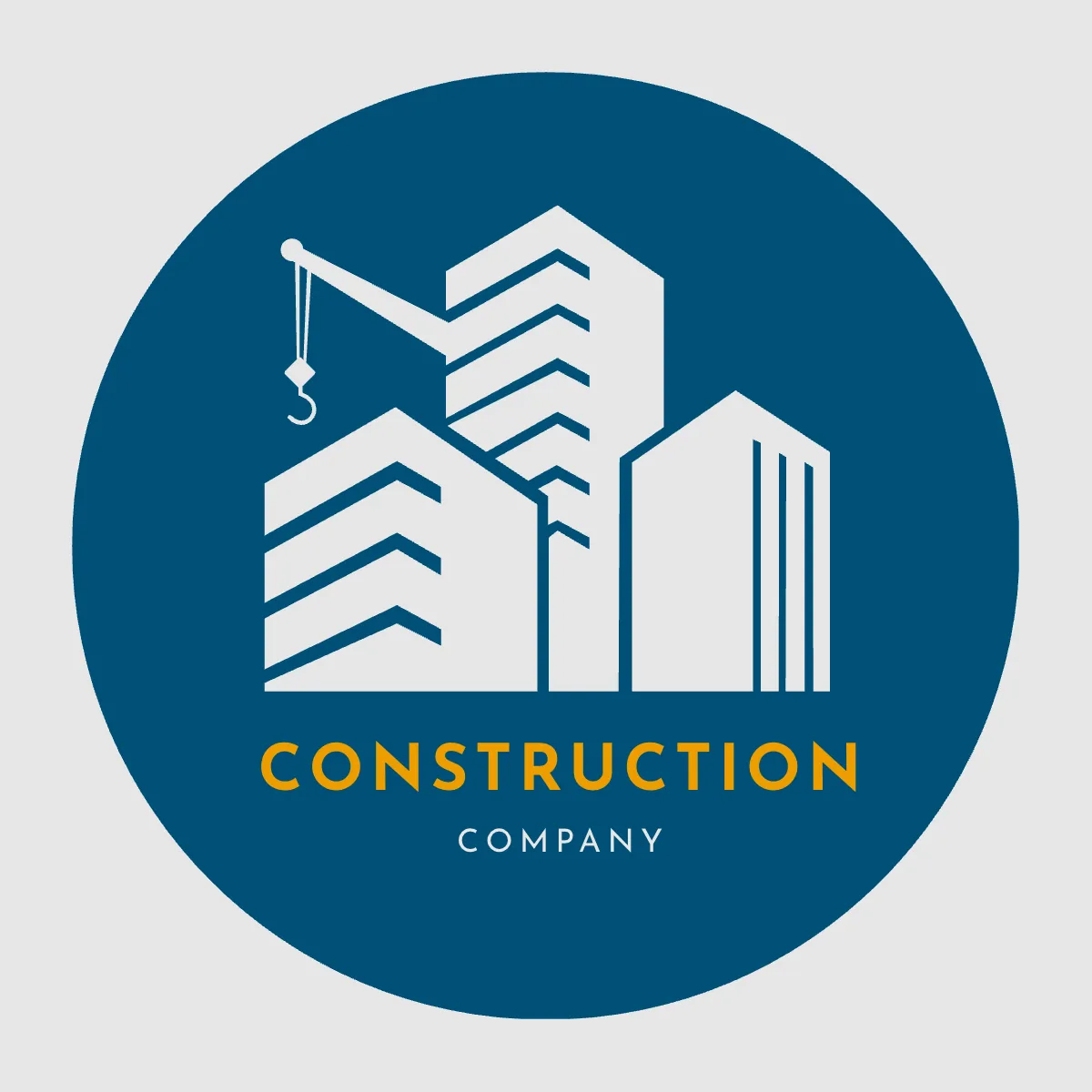 Free Construction Emblem Logo Template to Edit Online
