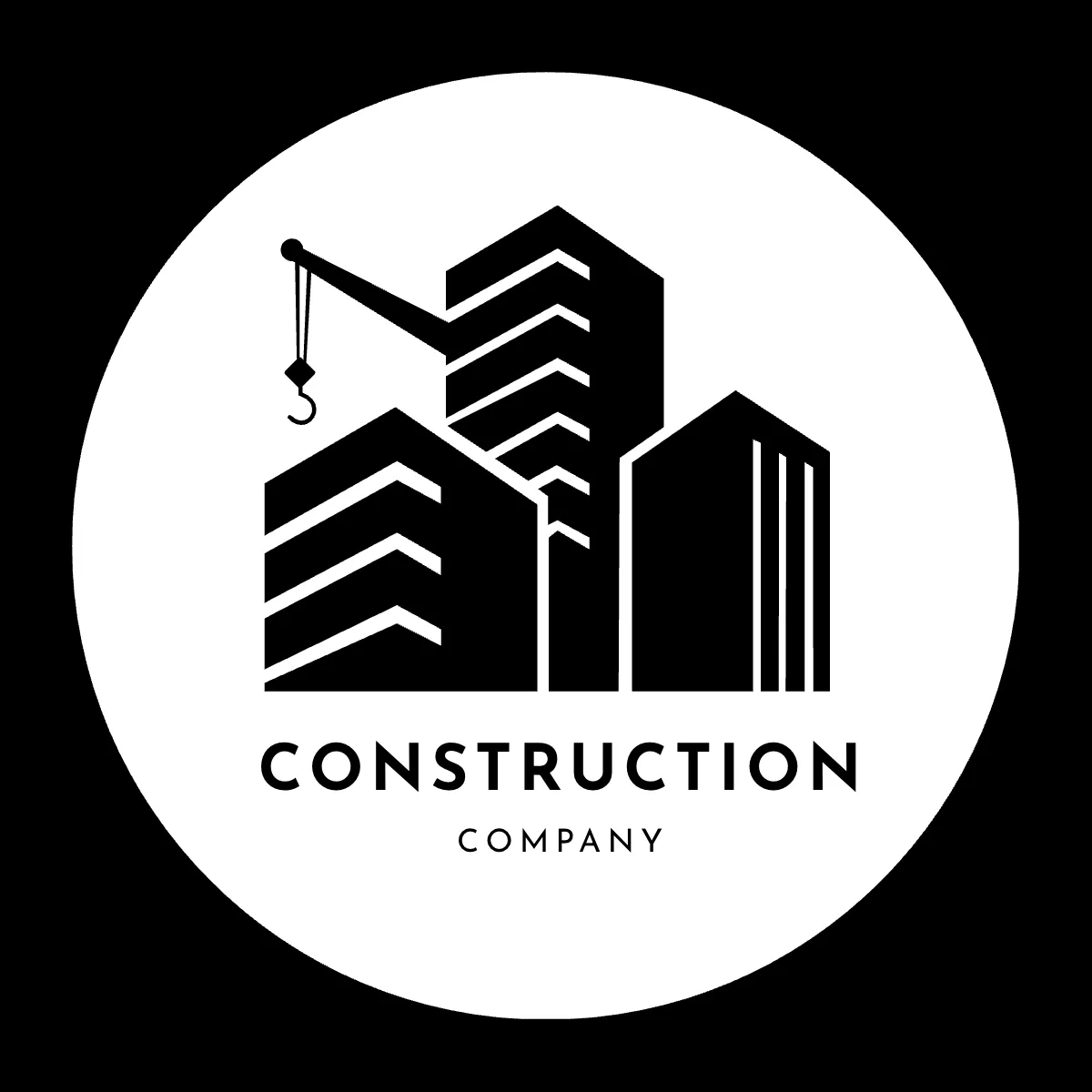 Free Construction Emblem Logo Template to Edit Online