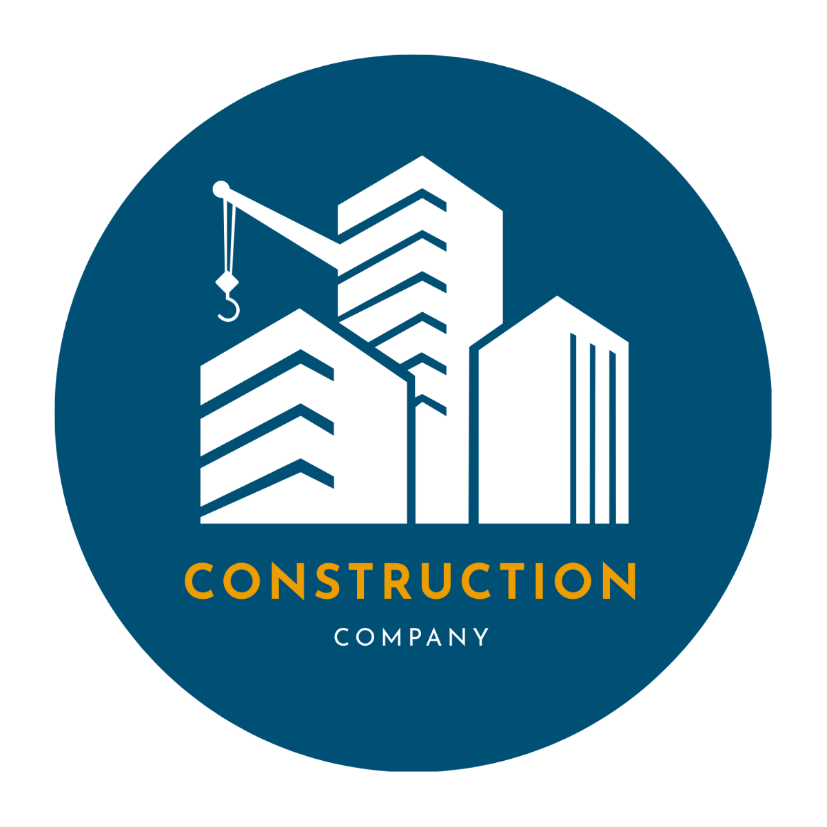 Free Construction Emblem Logo Template