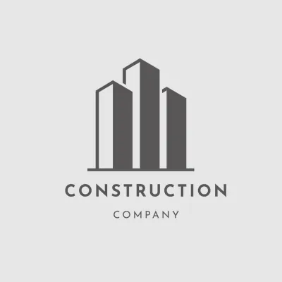 Free Construction Grayscale Logo Template to Edit Online
