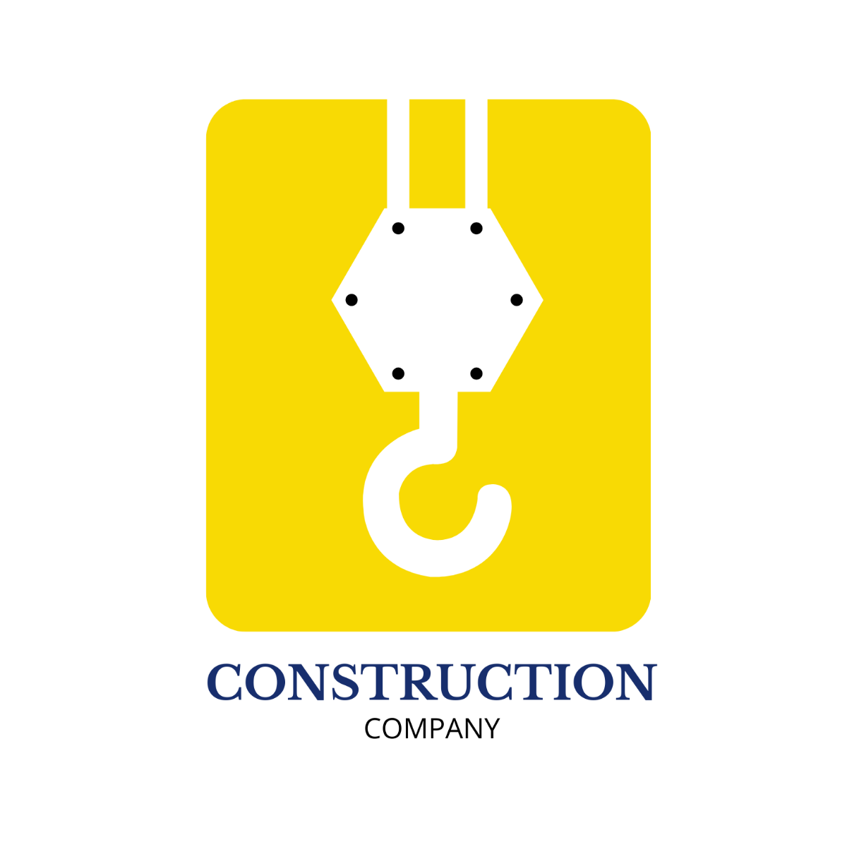 Construction Crane Hook Logo Template