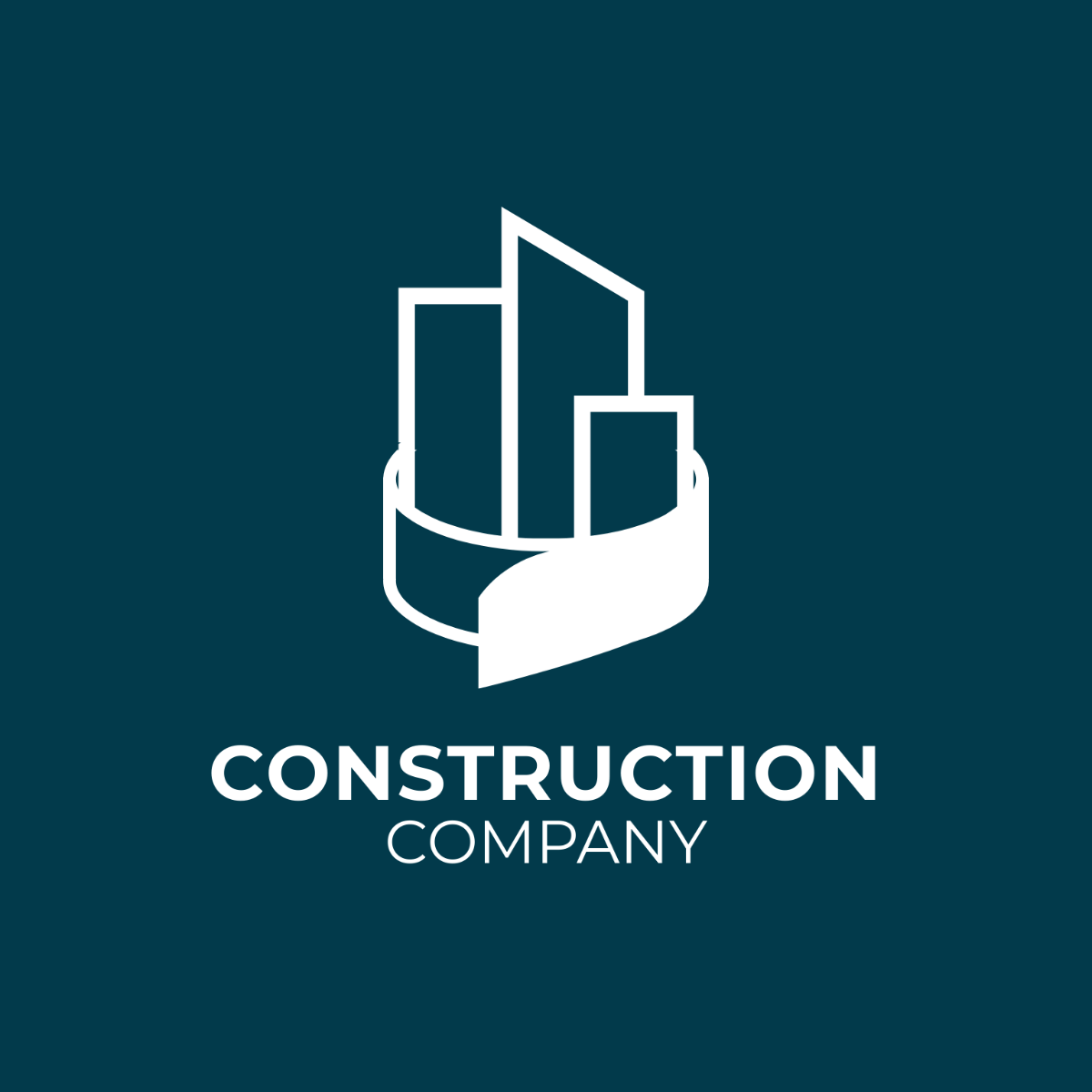 Construction Tape Logo Template