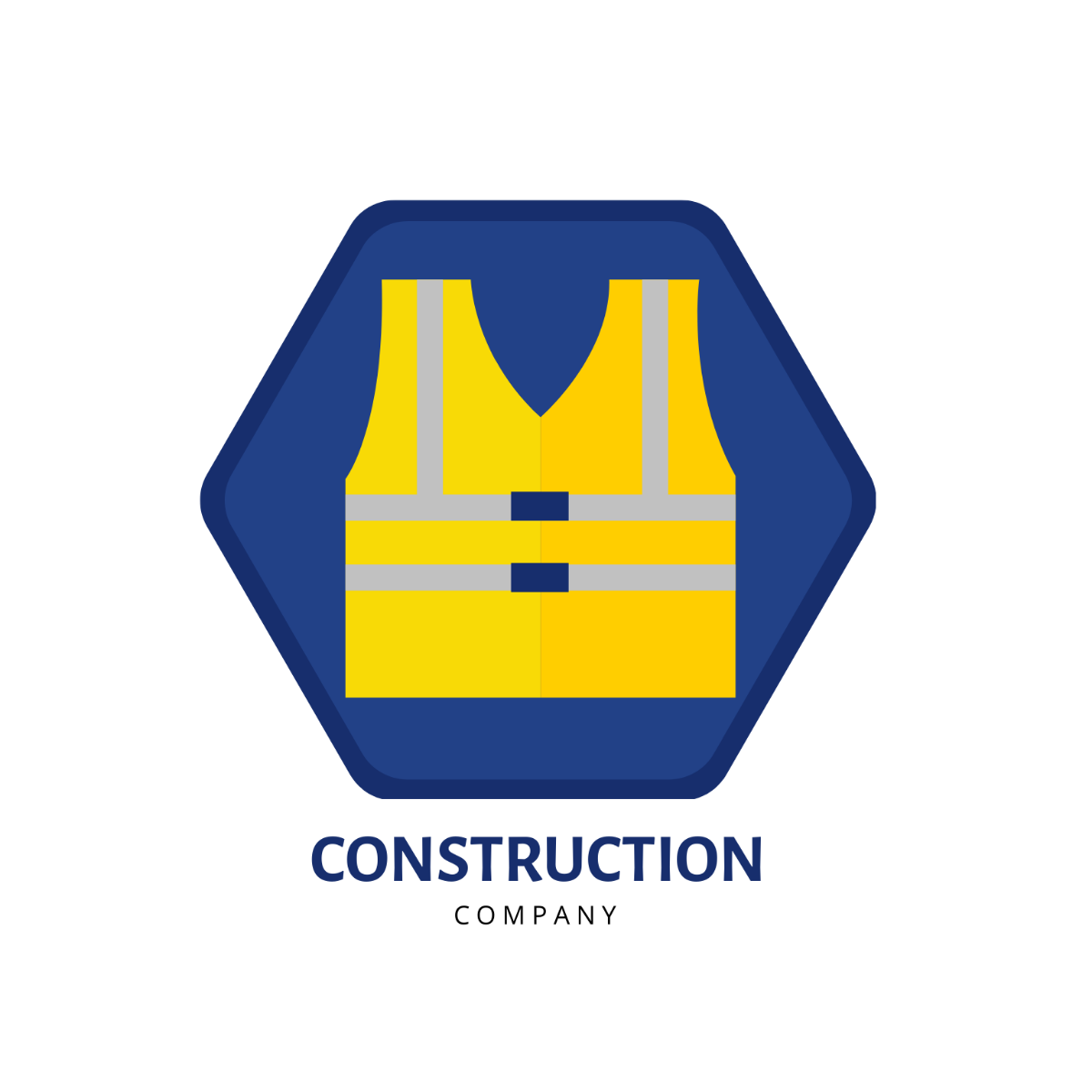 Construction Safety Vest Logo Template