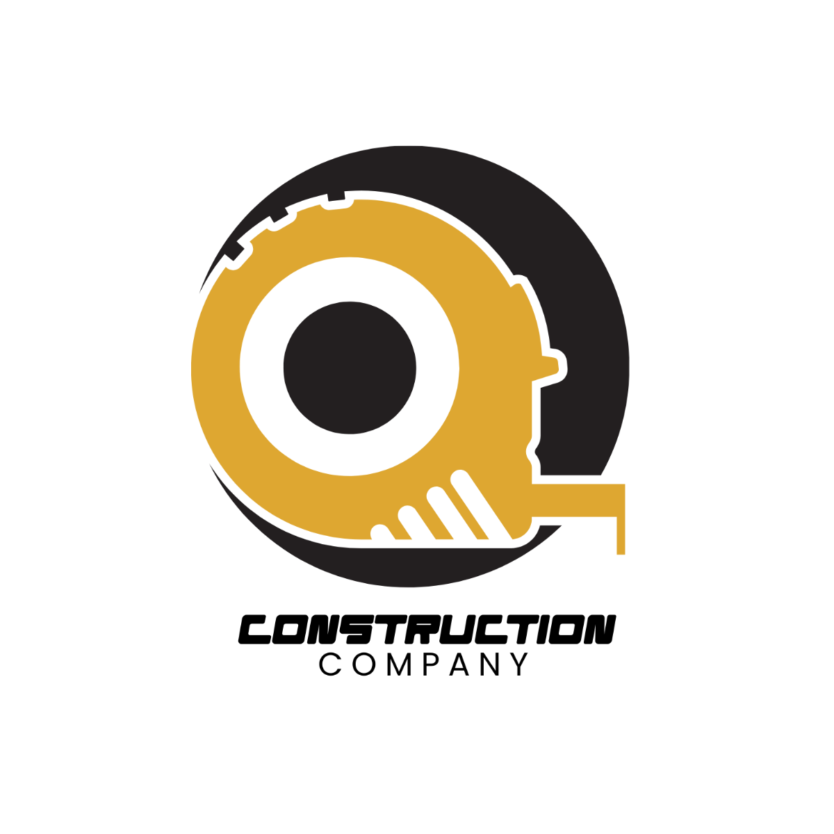 Construction Tape Measure Logo