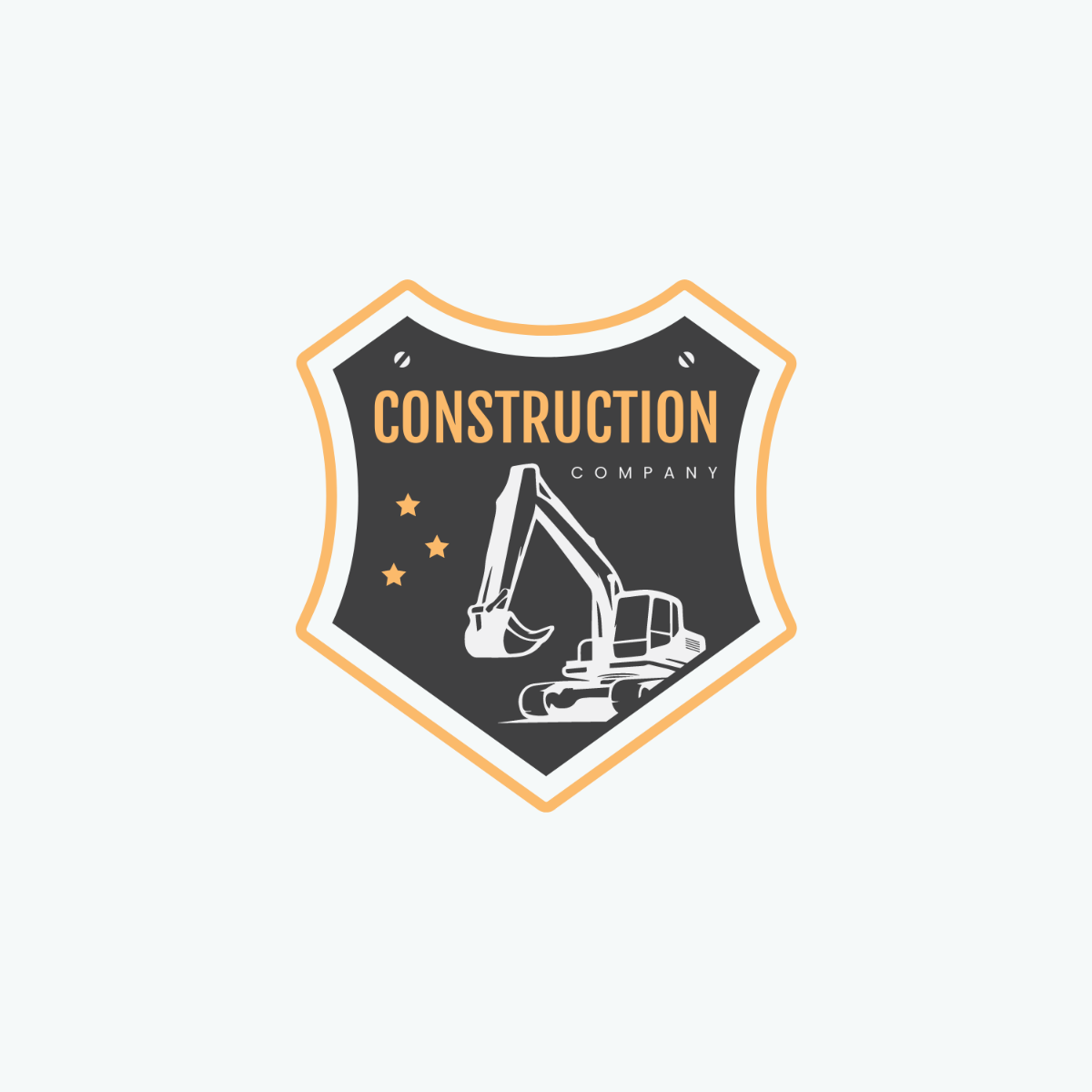 Free Construction Badge Logo Template