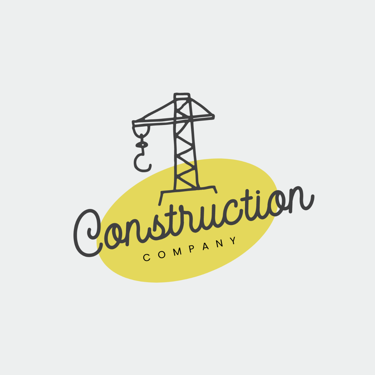 Free Construction Hand-drawn Logo Template