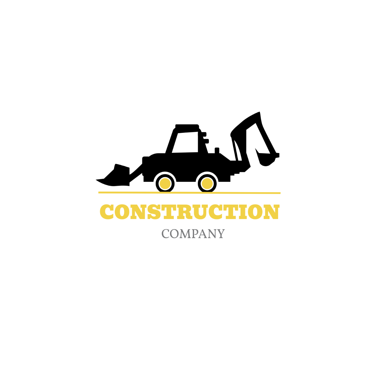 Construction Vehicle Logo Template