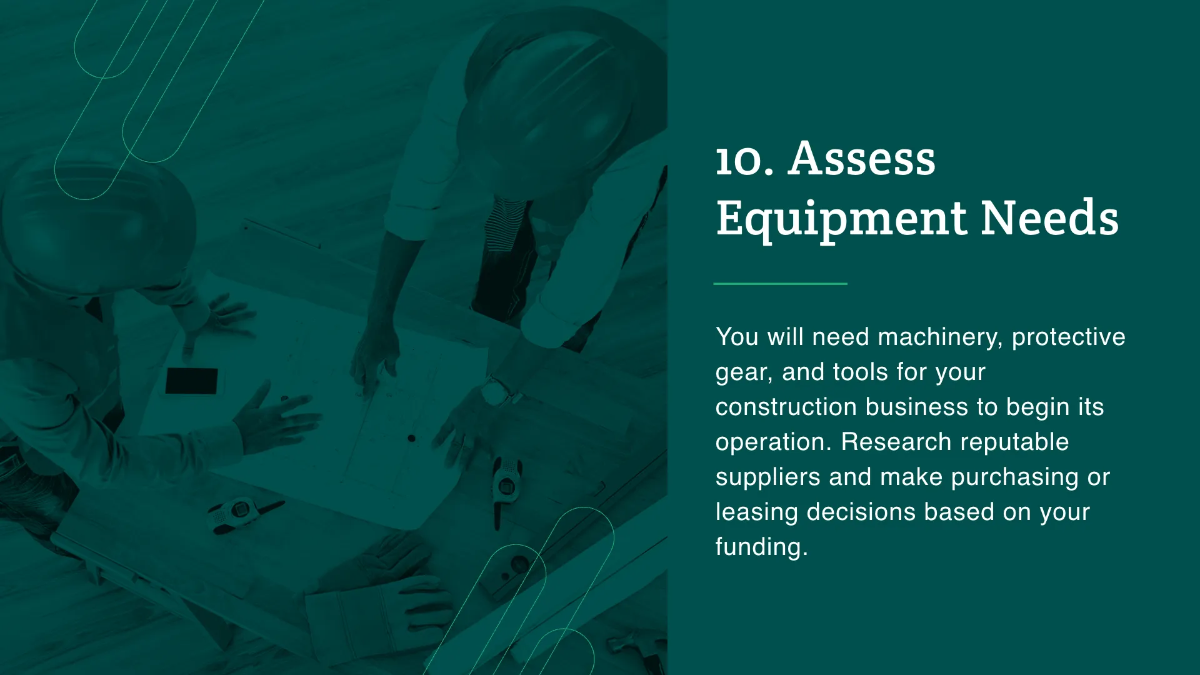 Free Construction Pitchdeck Template to Edit Online