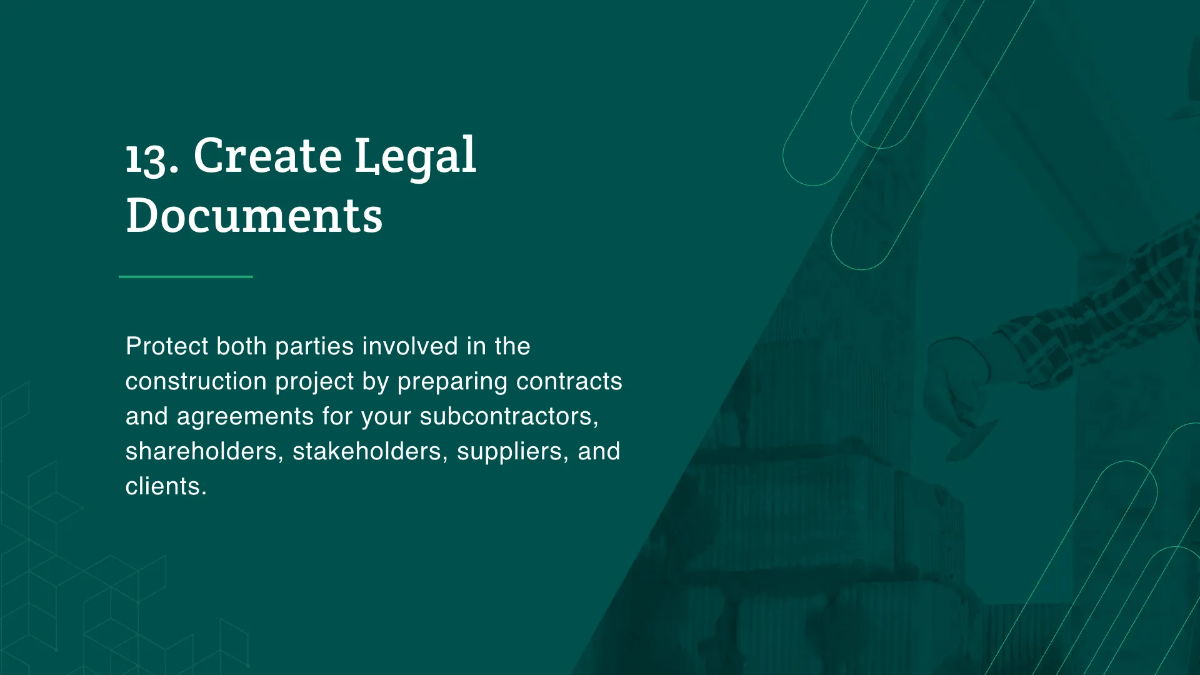 Free Construction Pitchdeck Template to Edit Online