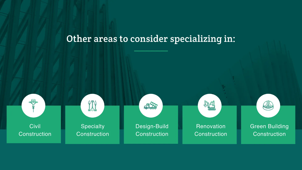 Free Construction Pitchdeck Template to Edit Online