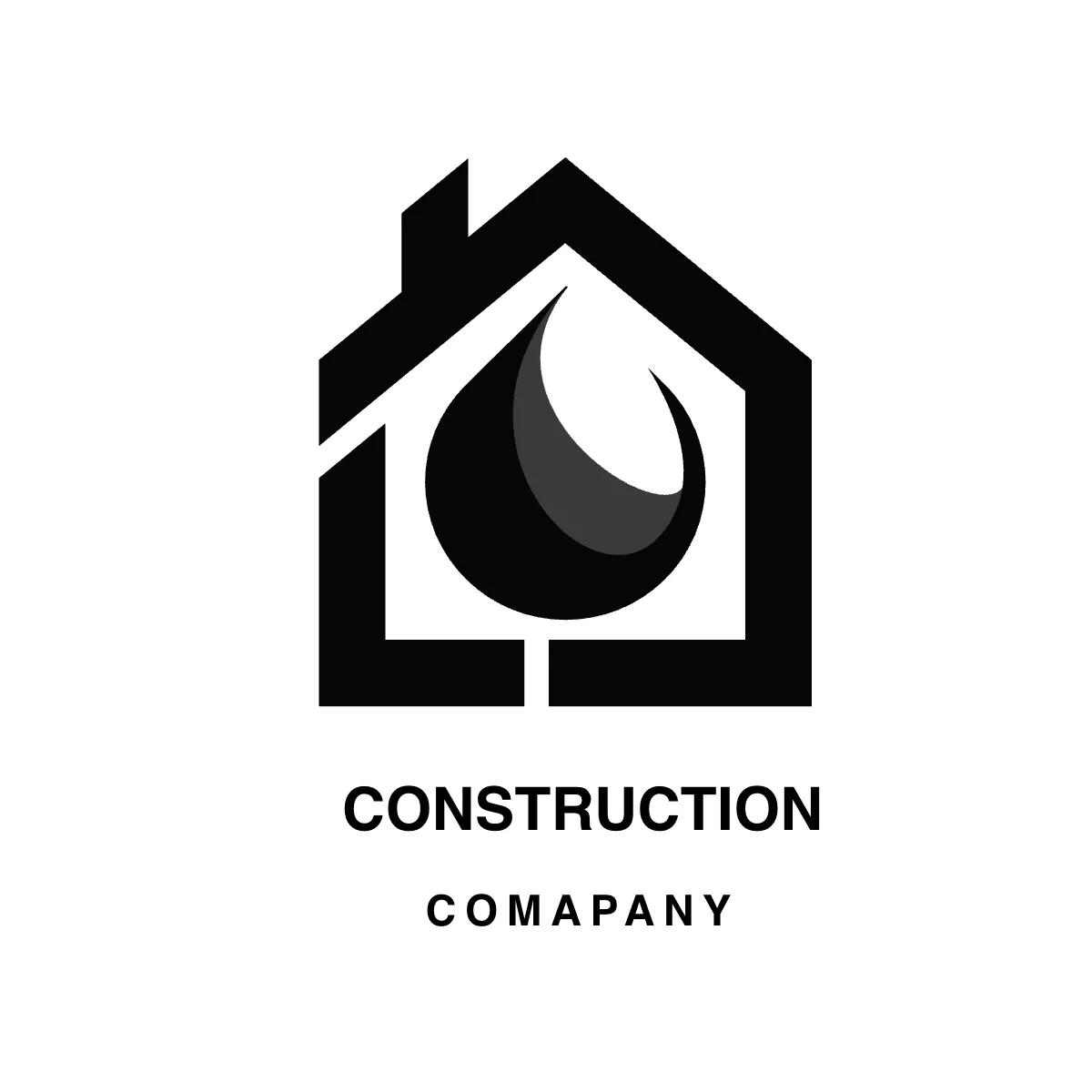 Free House Water Construction Logo Template to Edit Online