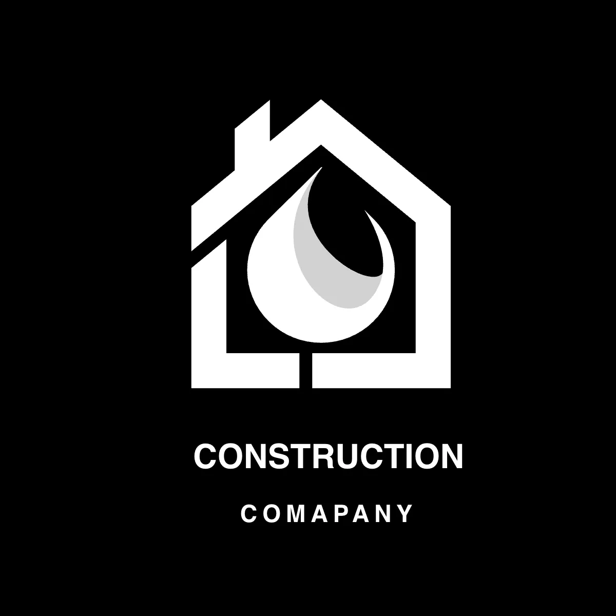 Free House Water Construction Logo Template to Edit Online