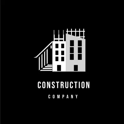 Free Modern Construction Logo Design Template to Edit Online