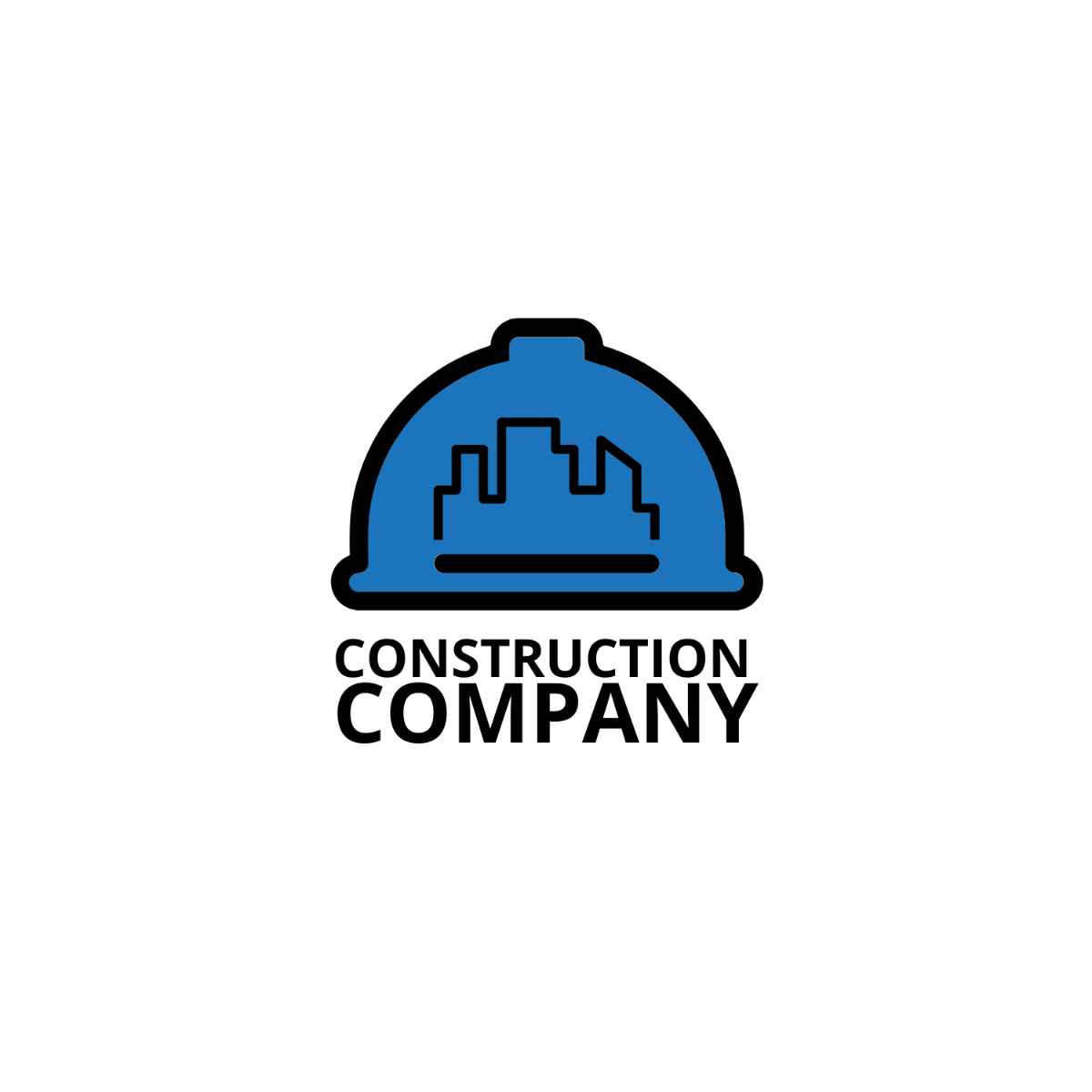 Construction Safety Gear Logo Template