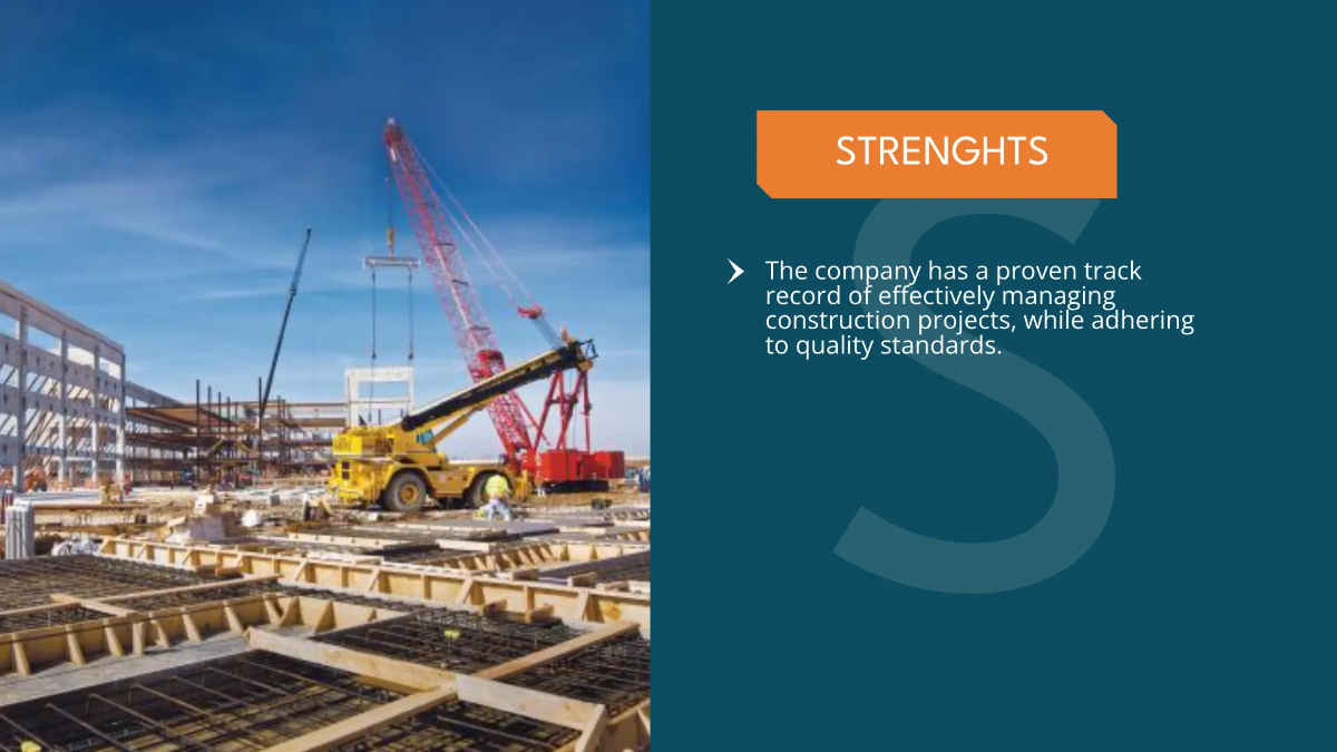 Free Building Construction Swot Analysis For Construction Project Template to Edit Online