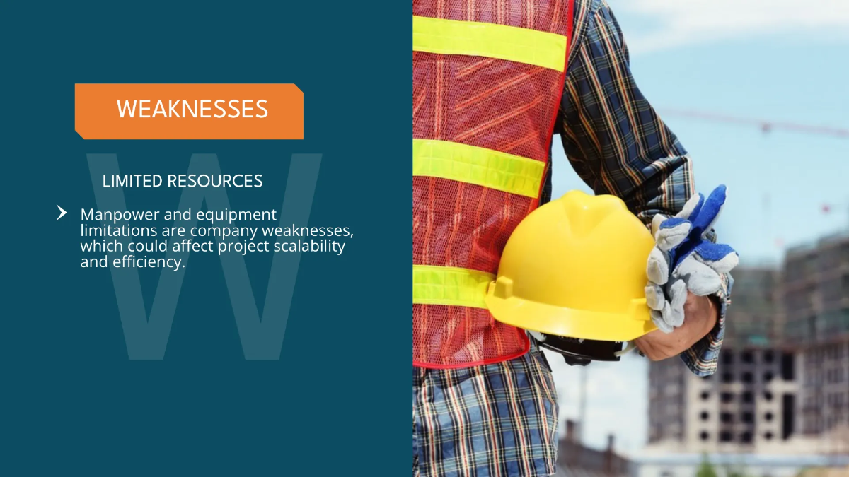 Free Building Construction Swot Analysis For Construction Project Template to Edit Online