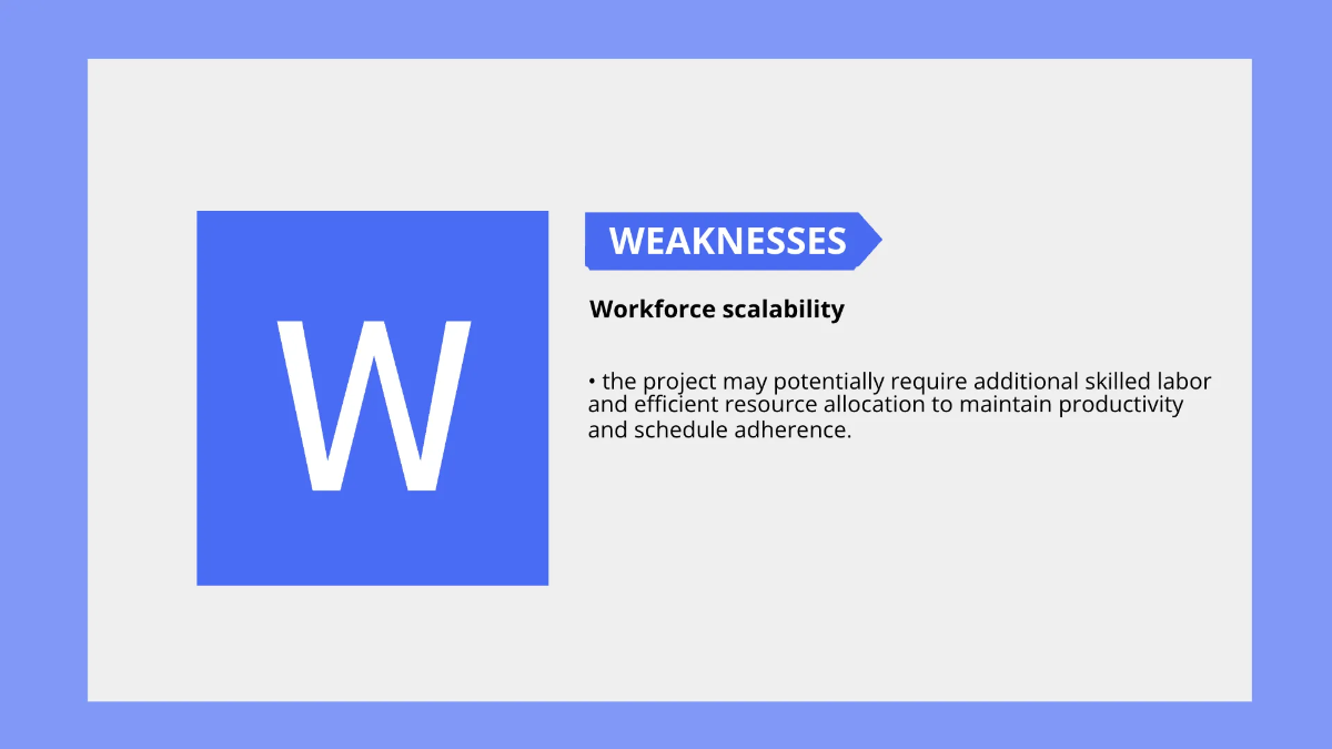 Free SWOT Analysis for Construction Project Template to Edit Online