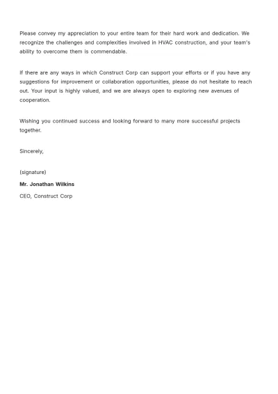 Free HVAC Construction Letterhead Template to Edit Online