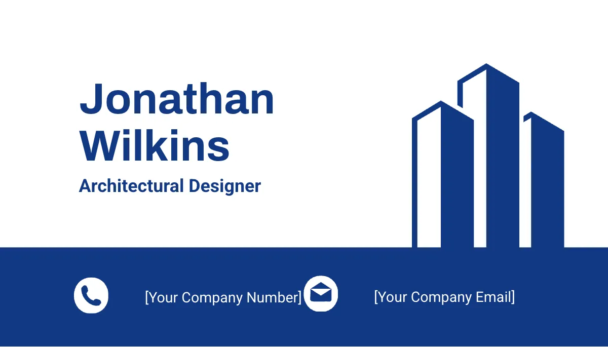 Free Architectural Construction Company Business Card Template to Edit Online