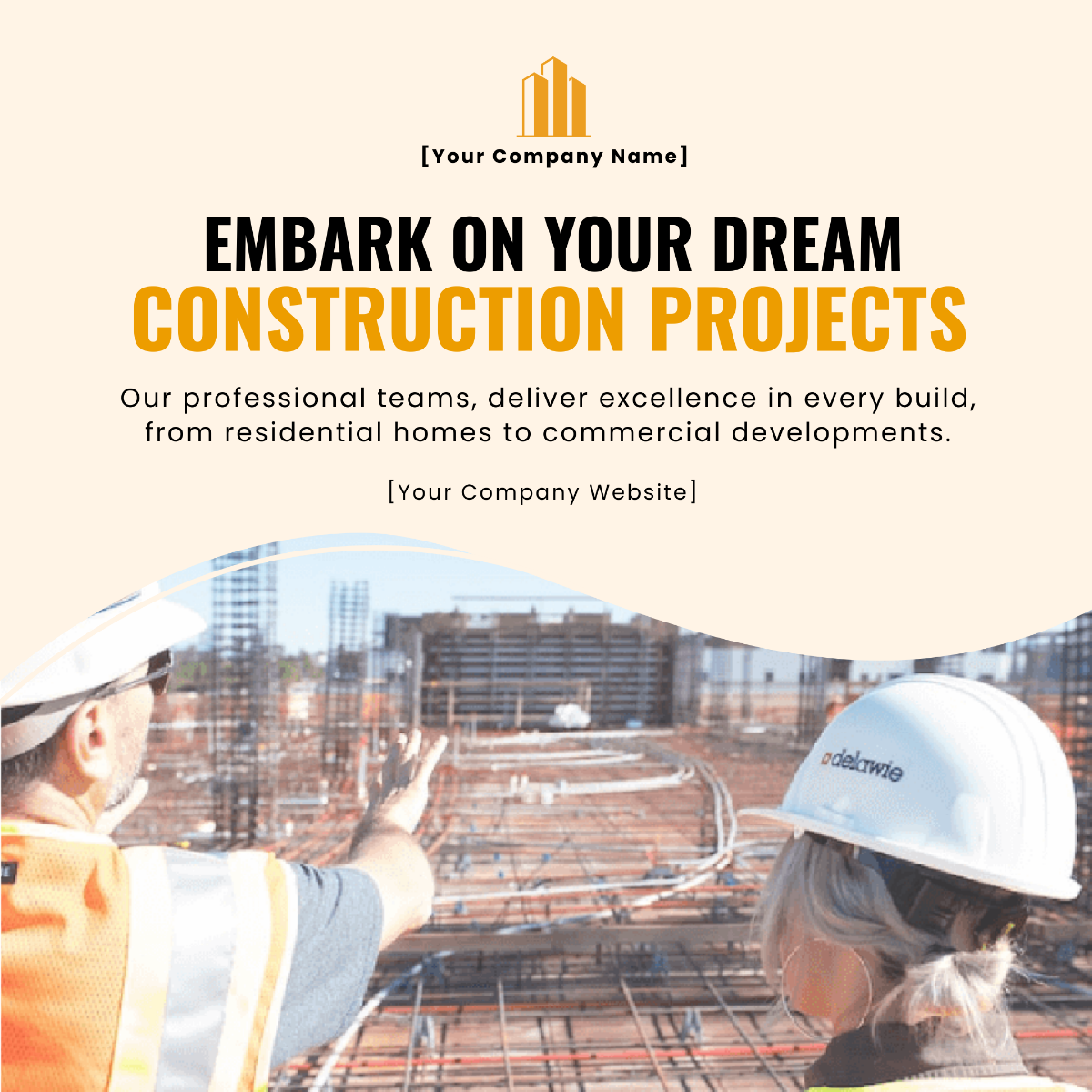 Construction Services Facebook Ad Template