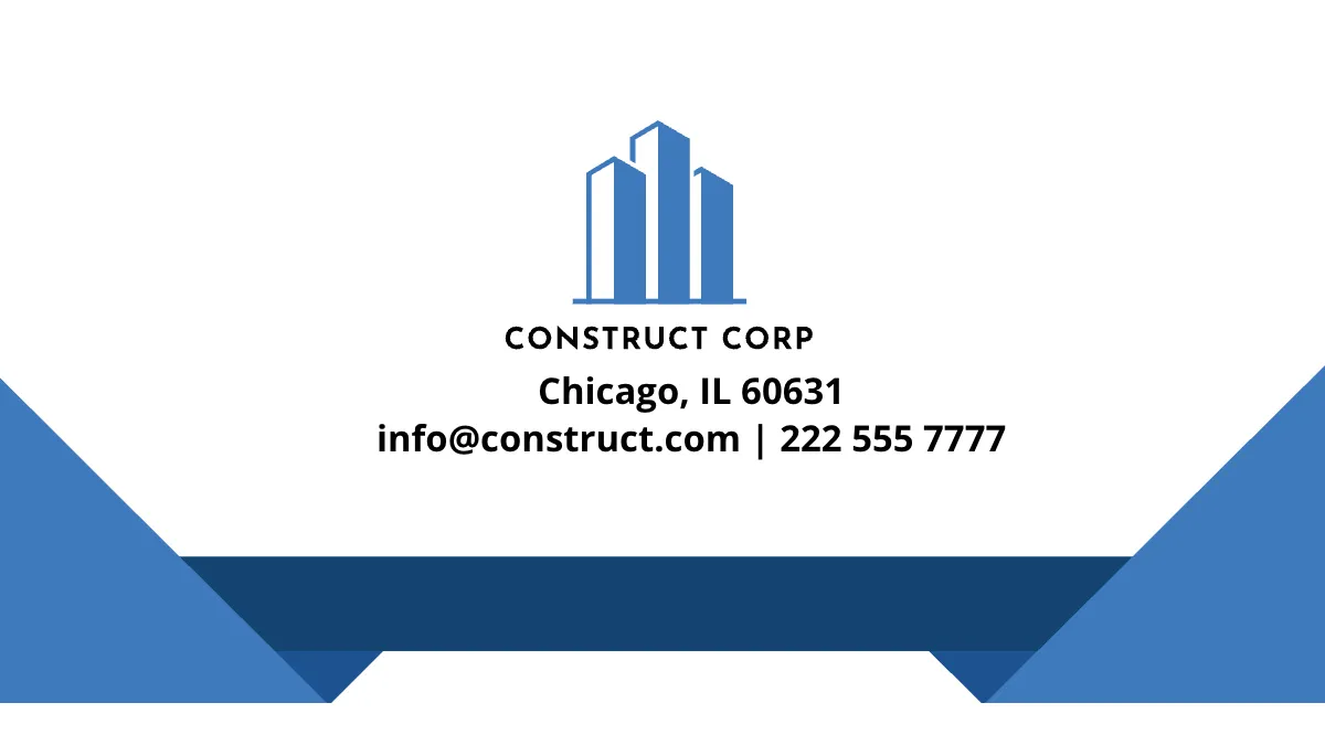 Free HVAC Construction Company Business Card Template to Edit Online