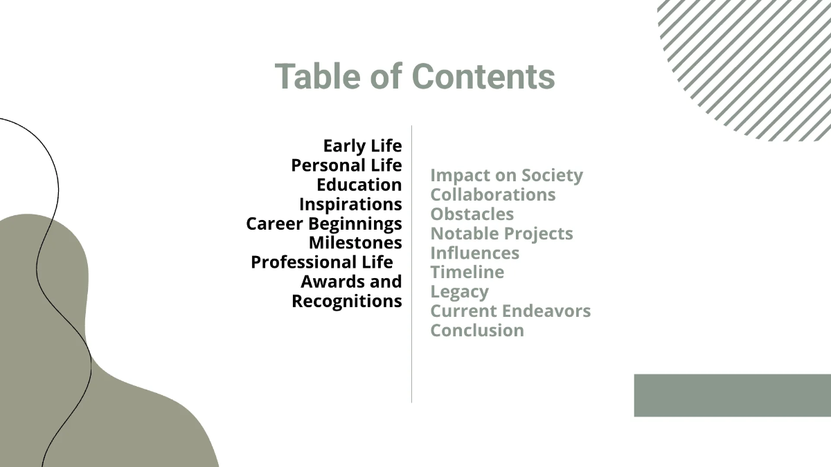 Free Biography Presentation Template to Edit Online