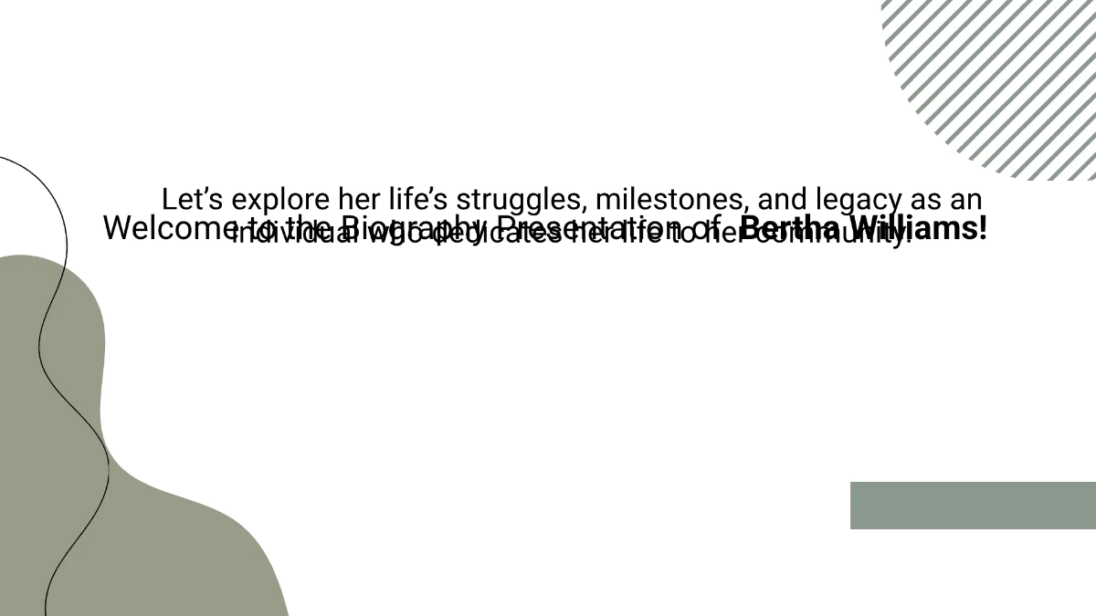 Free Biography Presentation Template to Edit Online