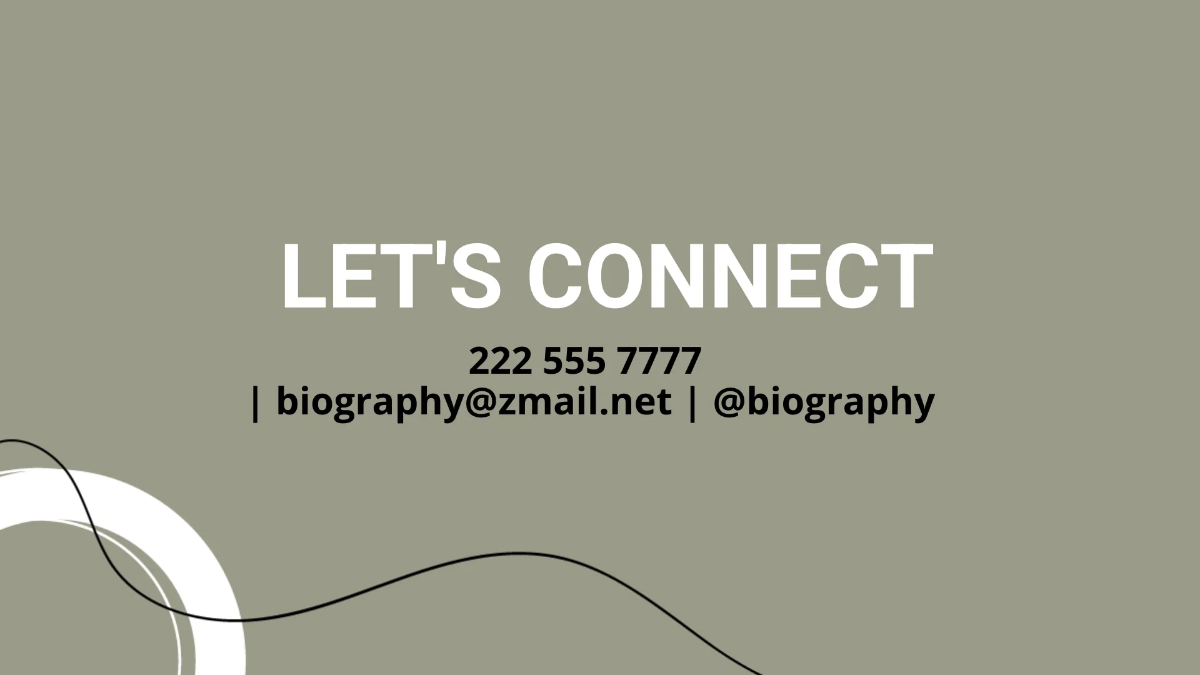 Free Biography Presentation Template to Edit Online